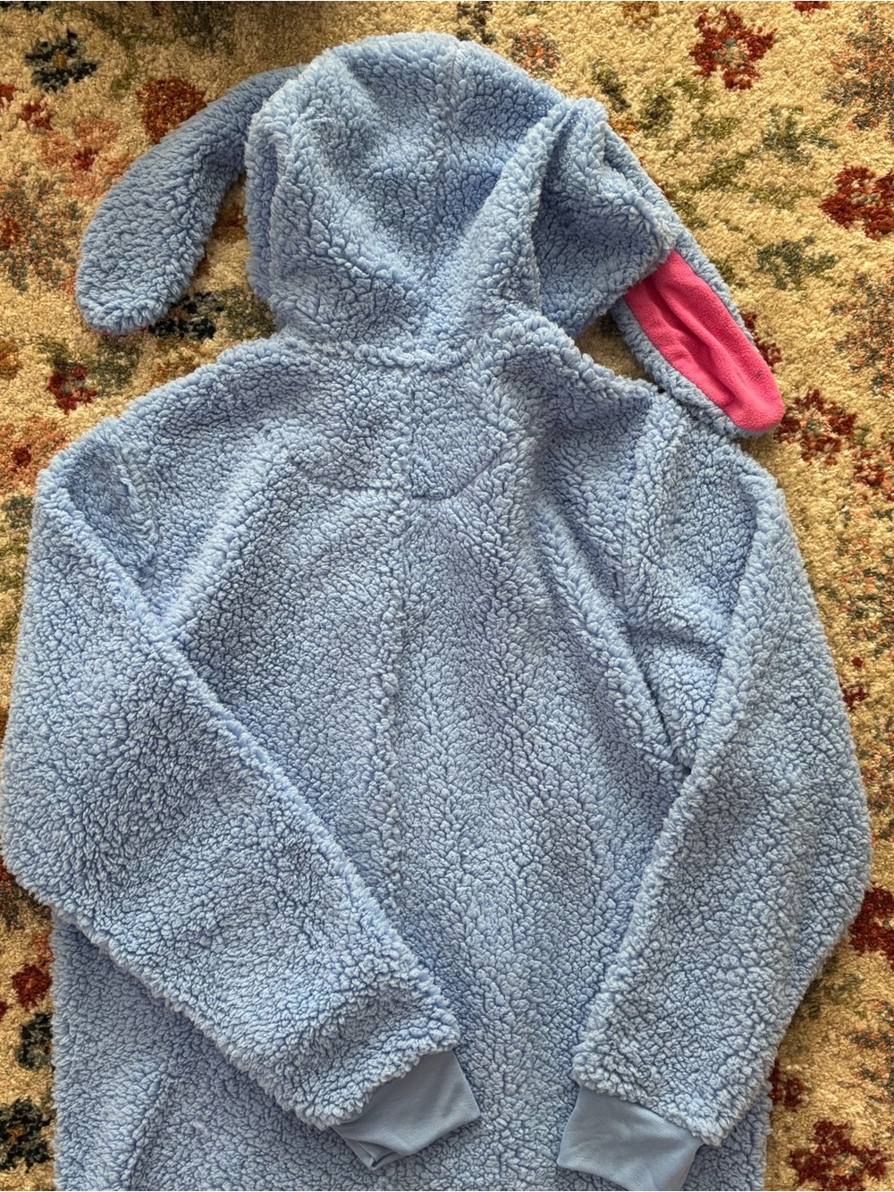 Women’s Disney Eeyore Blue Plush Hooded Onesie Pajamas - Picture 6 of 6